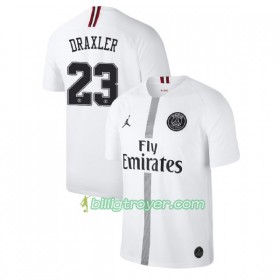 Billige Fotballdrakter Paris Saint-Germain Draxler 23 Jodan Hvit Tredjedraktsett 2018/19 Kortermet